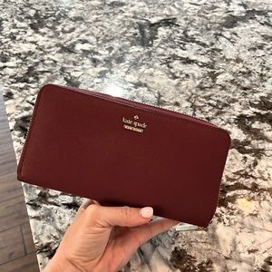 Kate spade maroon wallet